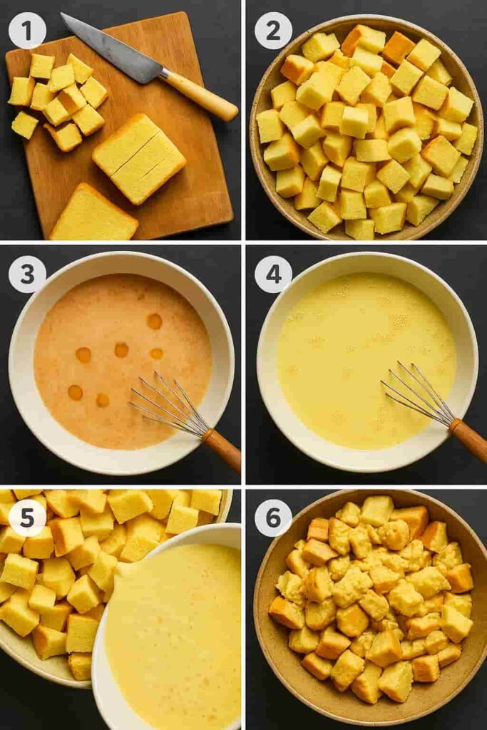 Preparing French Toast Muffins